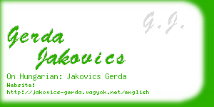 gerda jakovics business card